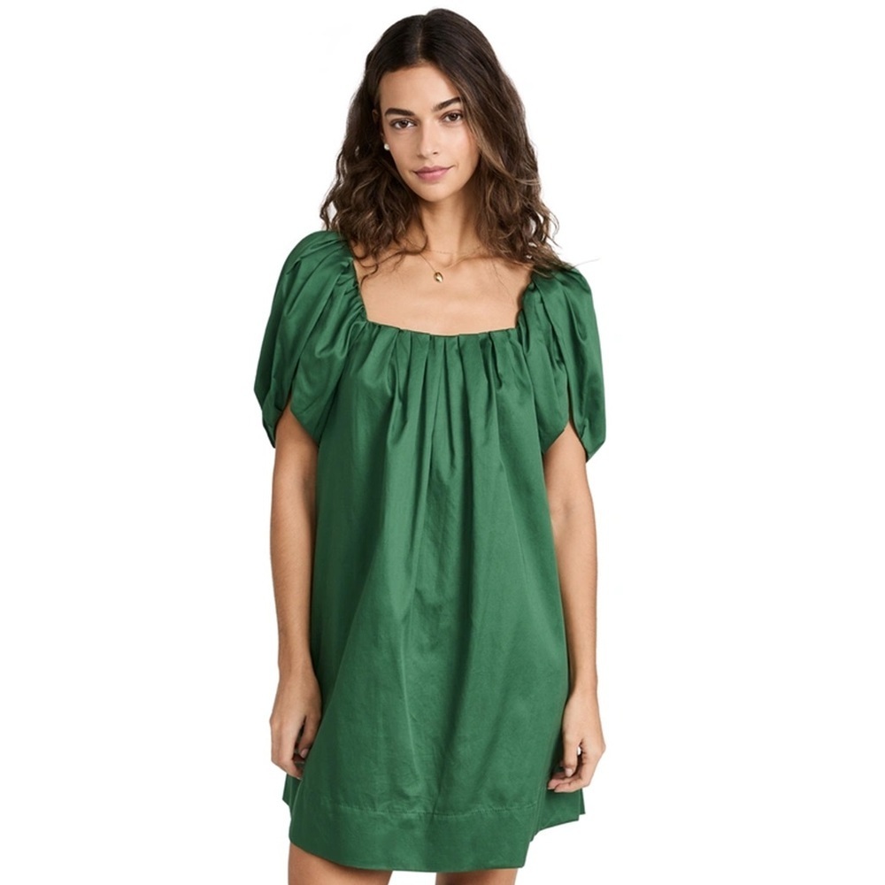 Rebecca Taylor - Tulip-sleeve Baby Doll Cotton Dress - Emerald